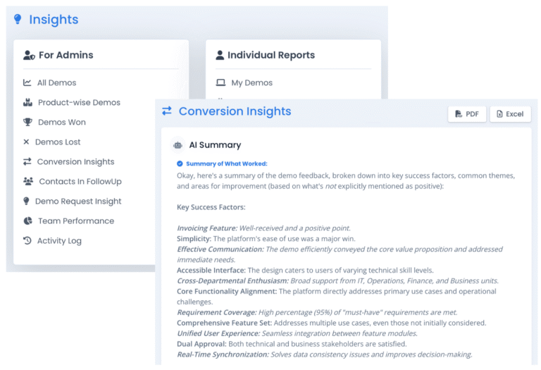 Insights Report Interface