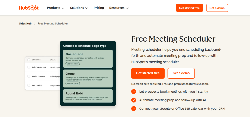 Hubspot-meeting-scheduler