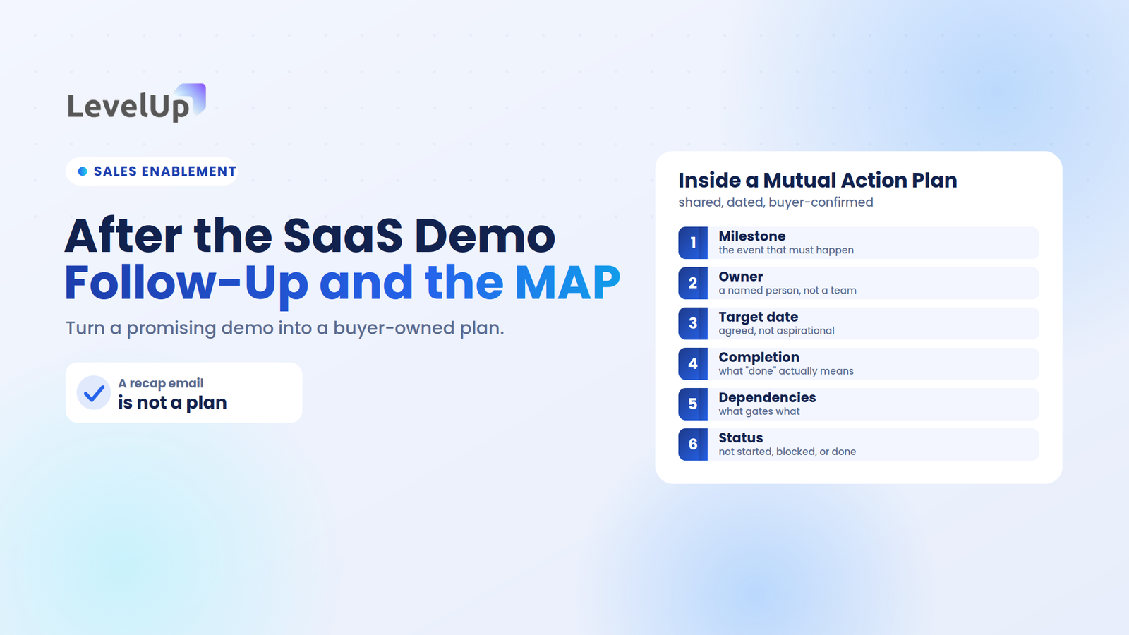 What to Do After the SaaS Demo: Follow-Up and the Mutual Action Plan
