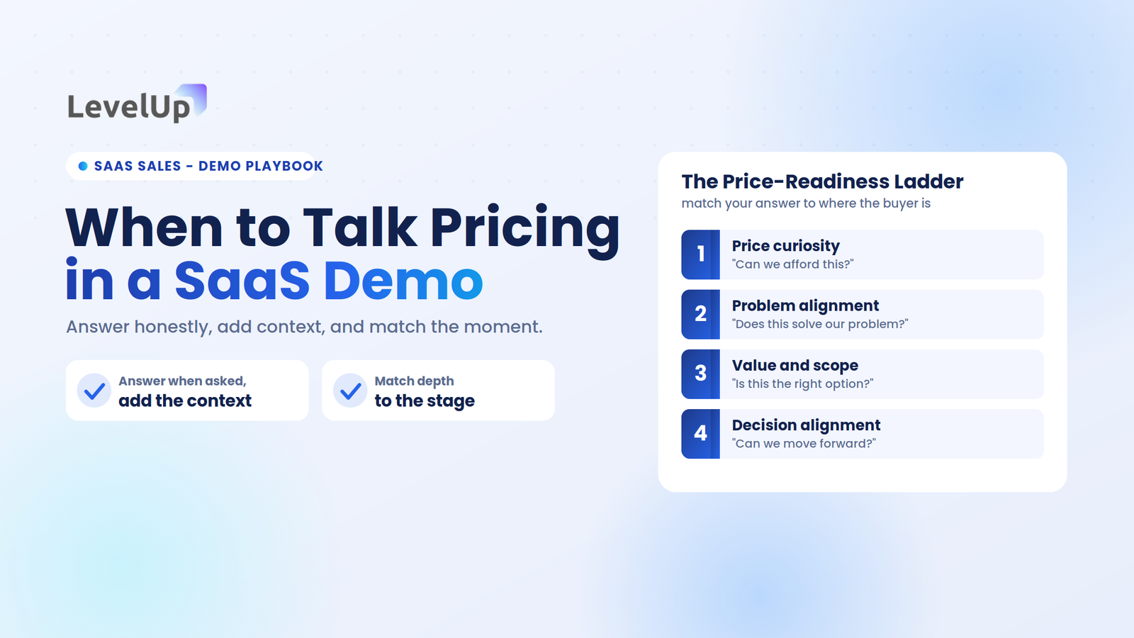 When to talk pricing in a SaaS demo (without killing the deal)